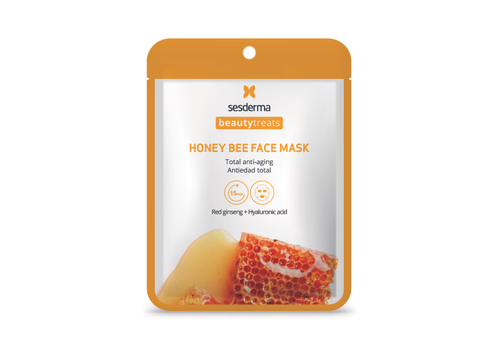 Sesderma BEAUTYTREATS Honey Bee Face Mask - Антивозрастная тканевая маска для лица с экстрактом красного женьшеня и пчелиным ядом