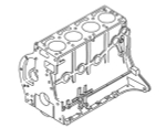Блок цилиндров Toyota 1DZ/1DZII 5-7FD15 114017820971