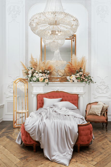 Простыня 260х280 German Grass Silk Bliss Silvery Grey