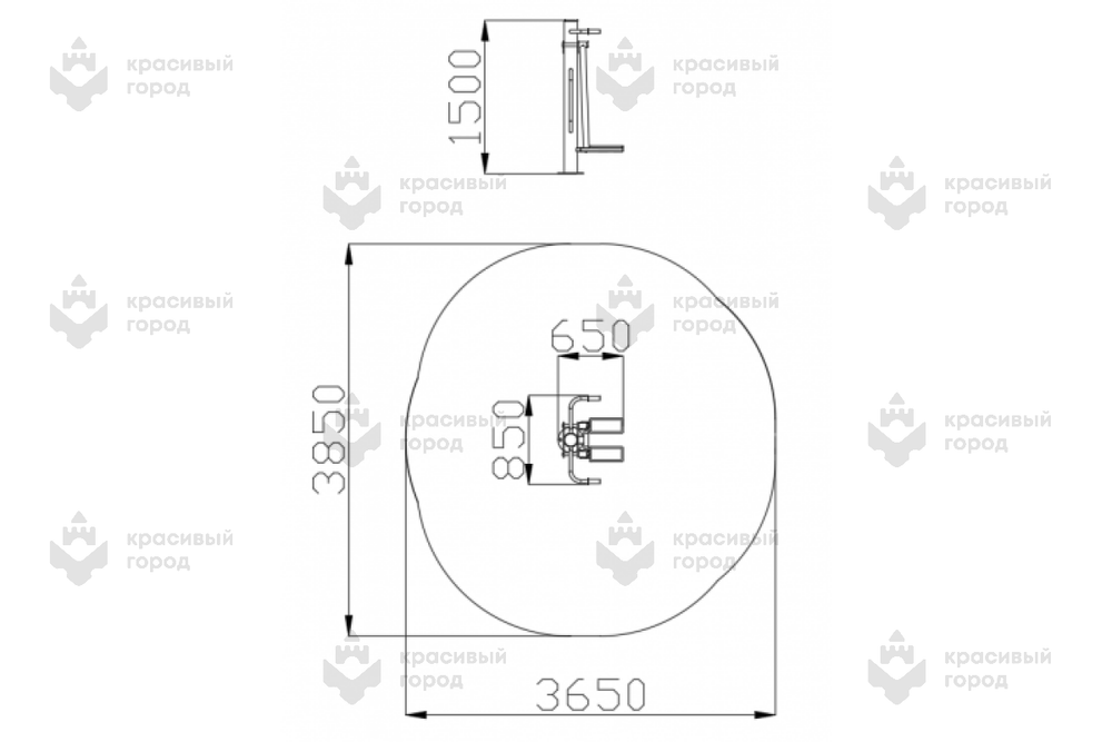 Уличный тренажер Раздельный маятник