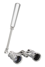 Театральный бинокль-лорнет Levenhuk Broadway 325E, серебристый