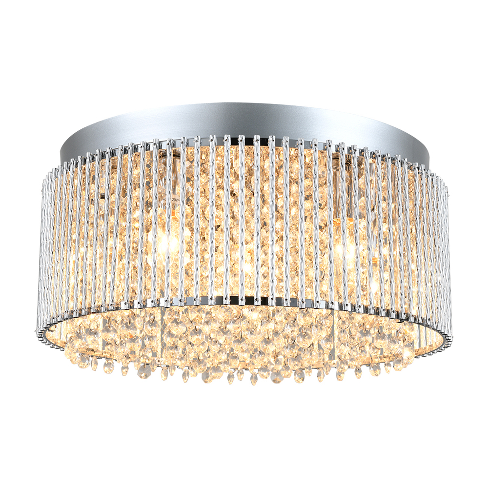 Потолочный светильник 1x40Вт E14, металл/хрусталь, хром