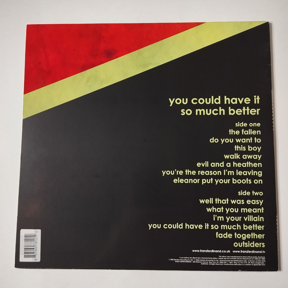 Винтажная виниловая пластинка LP Franz Ferdinand You Could Have It So Much Better (USA 2005)
