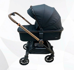 модульная коляска 3в1 Luxmom B1автолюлька+ перекидная ручка / черного цвета