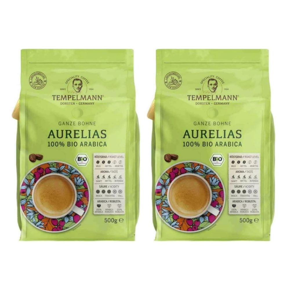 Кофе в зернах Tеmpelmann Aurelias 500 г x 2 шт