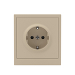 Розетка силовая, 2P+E, с з/ш, KANT, ванильный марципан