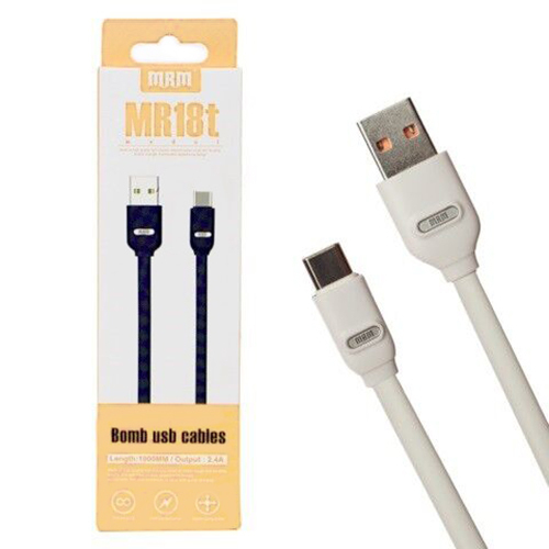 Кабель TYPE-C 1м 2,4A MR-18-TC белый