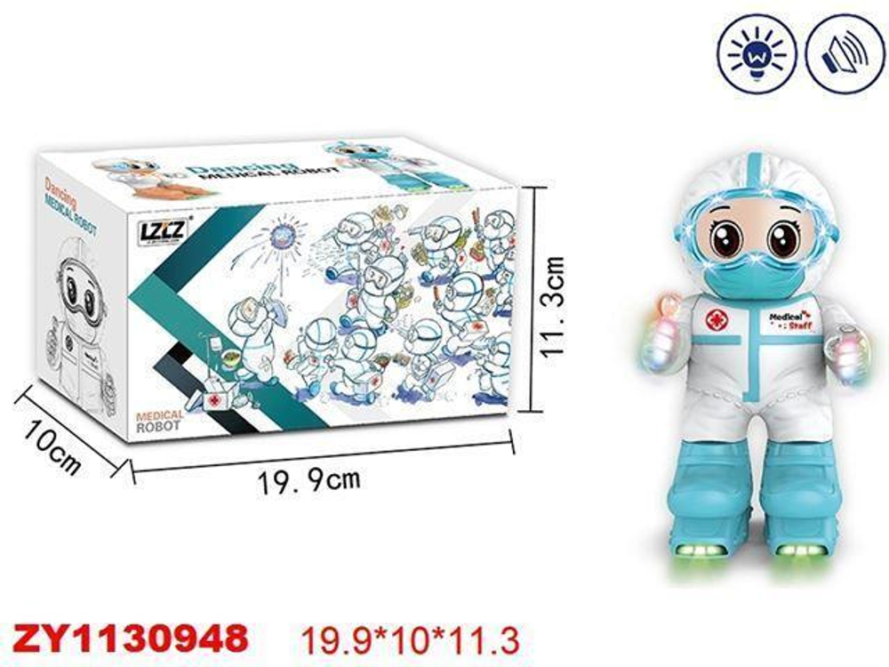 Робот на батарейках, свет/звук, в коробке 1165975