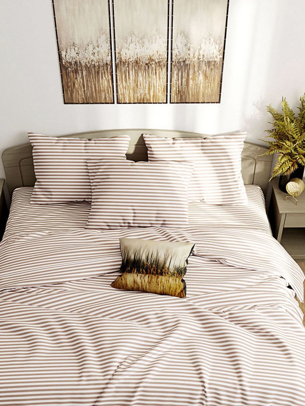 Простынь Сказка "Анна (полоска)" 240х215 см, поплин