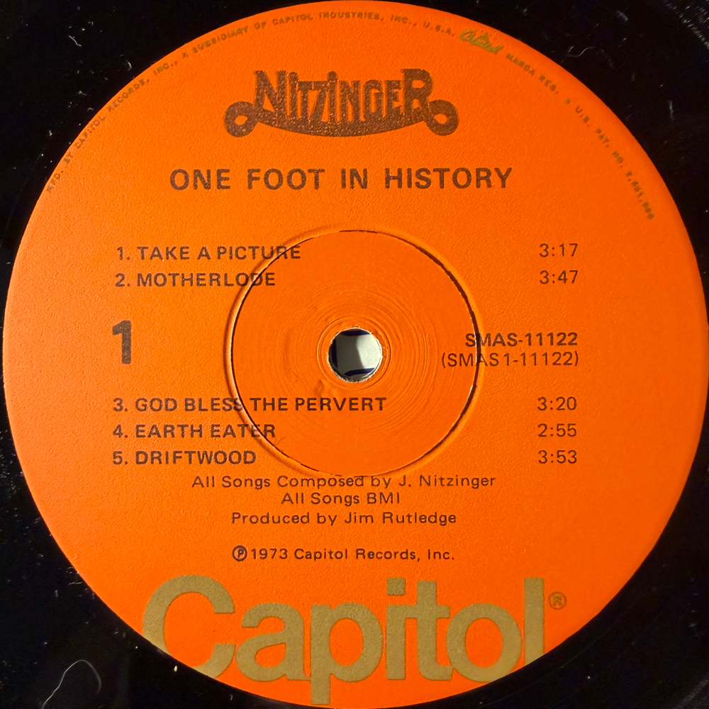 Nitzinger ‎– One Foot In History (США 1973г.) Т
