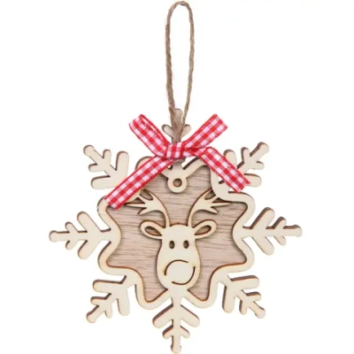 Подвеска «Снежинка - Олень» 11*11 см