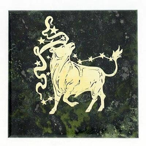 Магнит знак зодиака "Телец" змеевик