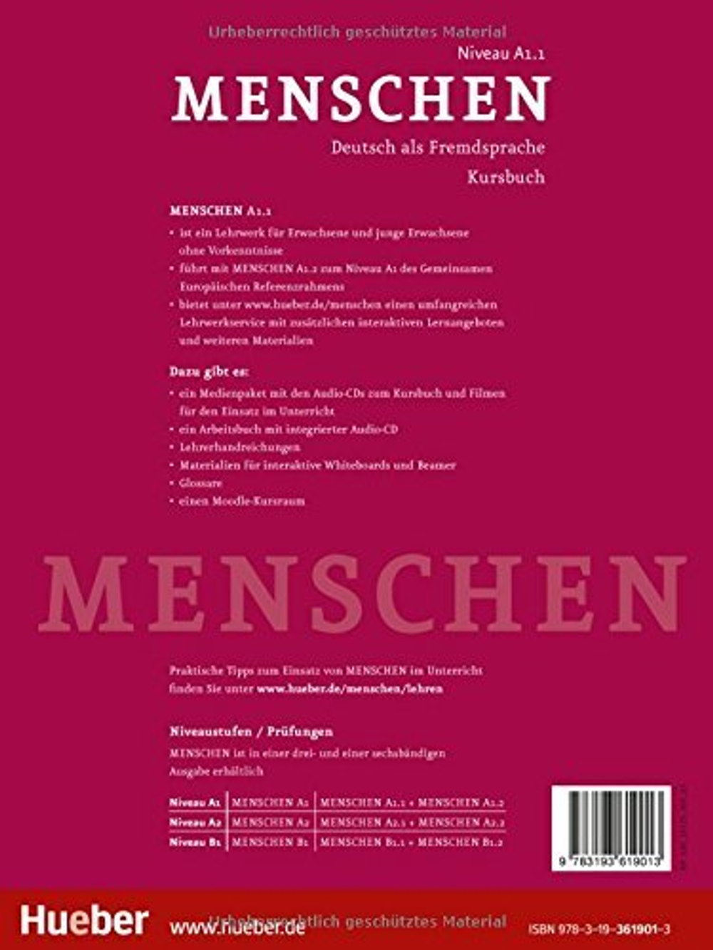 Menschen A1/1, Kursbuch