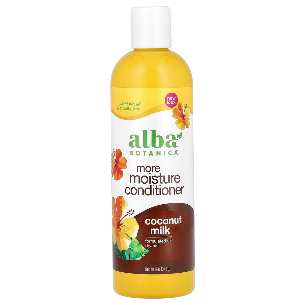 Alba Botanica, кондиционер для сухих волос, глубокое увлажнение, с кокосовым молоком, 340 г (12 унций)