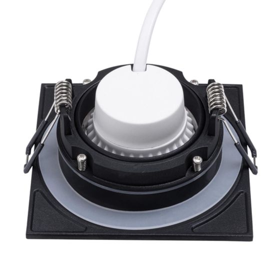 A2866PL-1BK Светильник потолочный встраиваемый GIRO для MR16 95x95×38мм черный IP44 монтаж Ø75мм