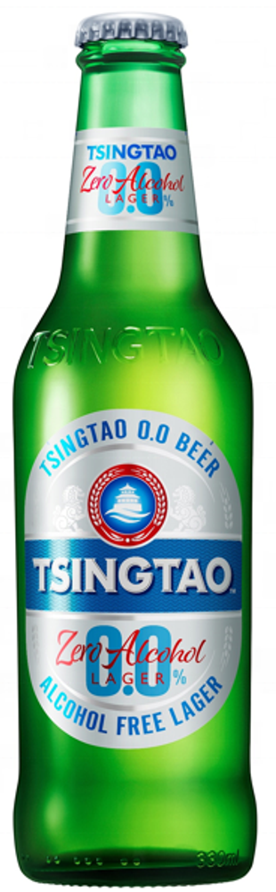 Пиво Циндао Безалкогольное / Tsingtao Zero 0.33 - стекло