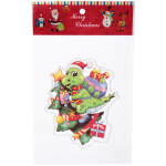 Наклейка на стекло «Дракон с ёлочкой» 15*20 см