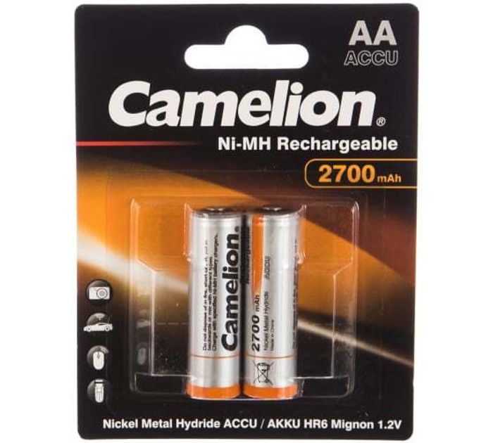 Аккумулятор Camelion 1.2В AA-2700mAh Ni-Mh BL-2,7371