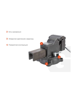 Поворотные слесарные тиски Gigant Professional 100 мм GP-BV-100