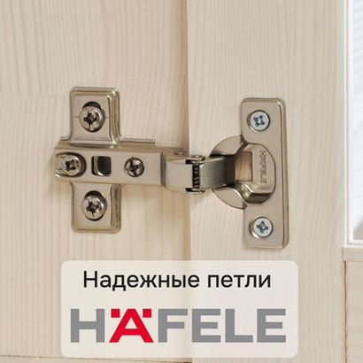 Dipriz Шкаф Лена 4 двери из сосны, с полками (верхняя часть буфета Лена), белый воск