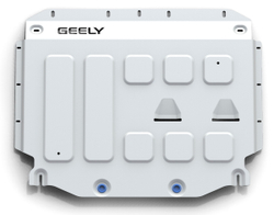 Защита картера и КПП Rival для Geely Tugella (V - 2.0) 2020-н.в., штампованная, алюминий 3 мм, с крепежом, 333.1923.1
