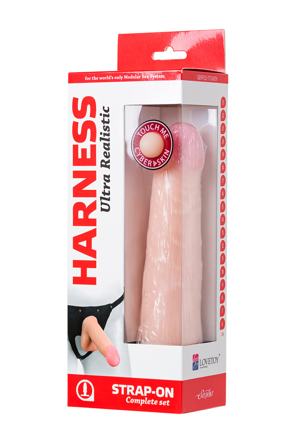 Страпон на креплении LoveToy с поясом Harness 17,5 см