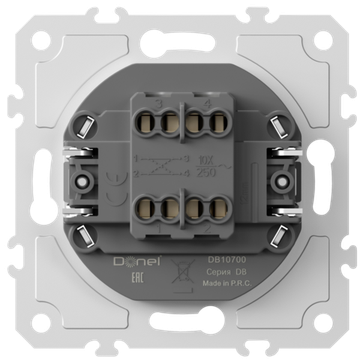 Механизм выключателя В1 с 3-х мест (перекрёстного),  10A 250В~,  серия DB