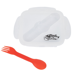 Контейнер силиконовый с ловилкой 400 мл Tramp TRC-144 (терракотовый)