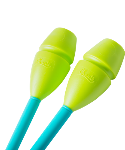 Булавы для художественной гимнастики Exam, 44 см, аквамарин/лайм