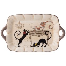БЛЮДО AGNESS "ПАРИЖСКИЕ КОТЫ" 23,5*14*2,5 СМ (КОР=36ШТ.)