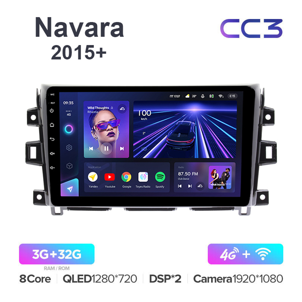 Teyes CC3 10,2"для Nissan Navara 2015+