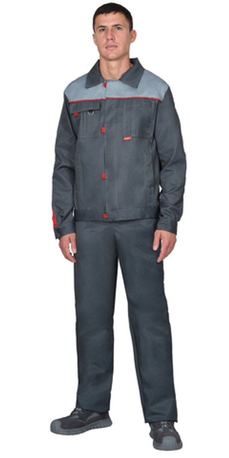 Костюм СИРИУС-ФАВОРИТ-РОСС куртка, брюки, тёмно-серый со светло-серым