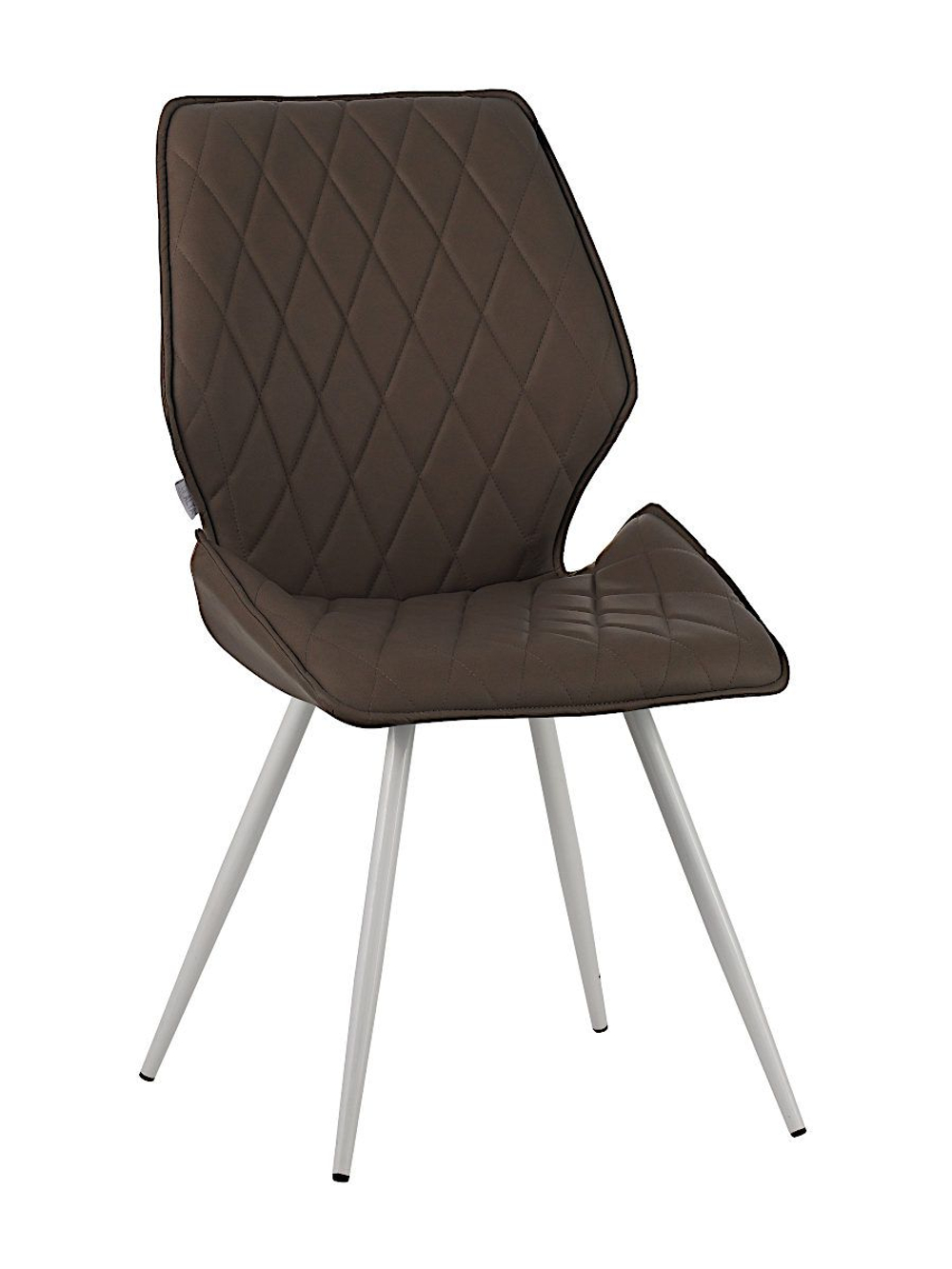 Стул LA ALTA OSTIN экокожа темно-бежевый, каркас круглый белый