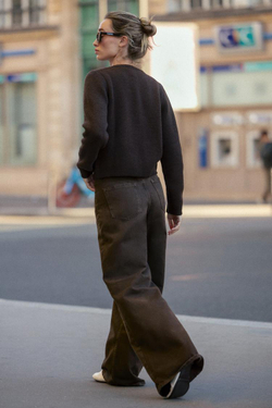 ZARА КАРДИГАН С ЗОЛОТИСТЫМИ ПУГОВИЦАМИ, КОРИЧНЕВЫЙ