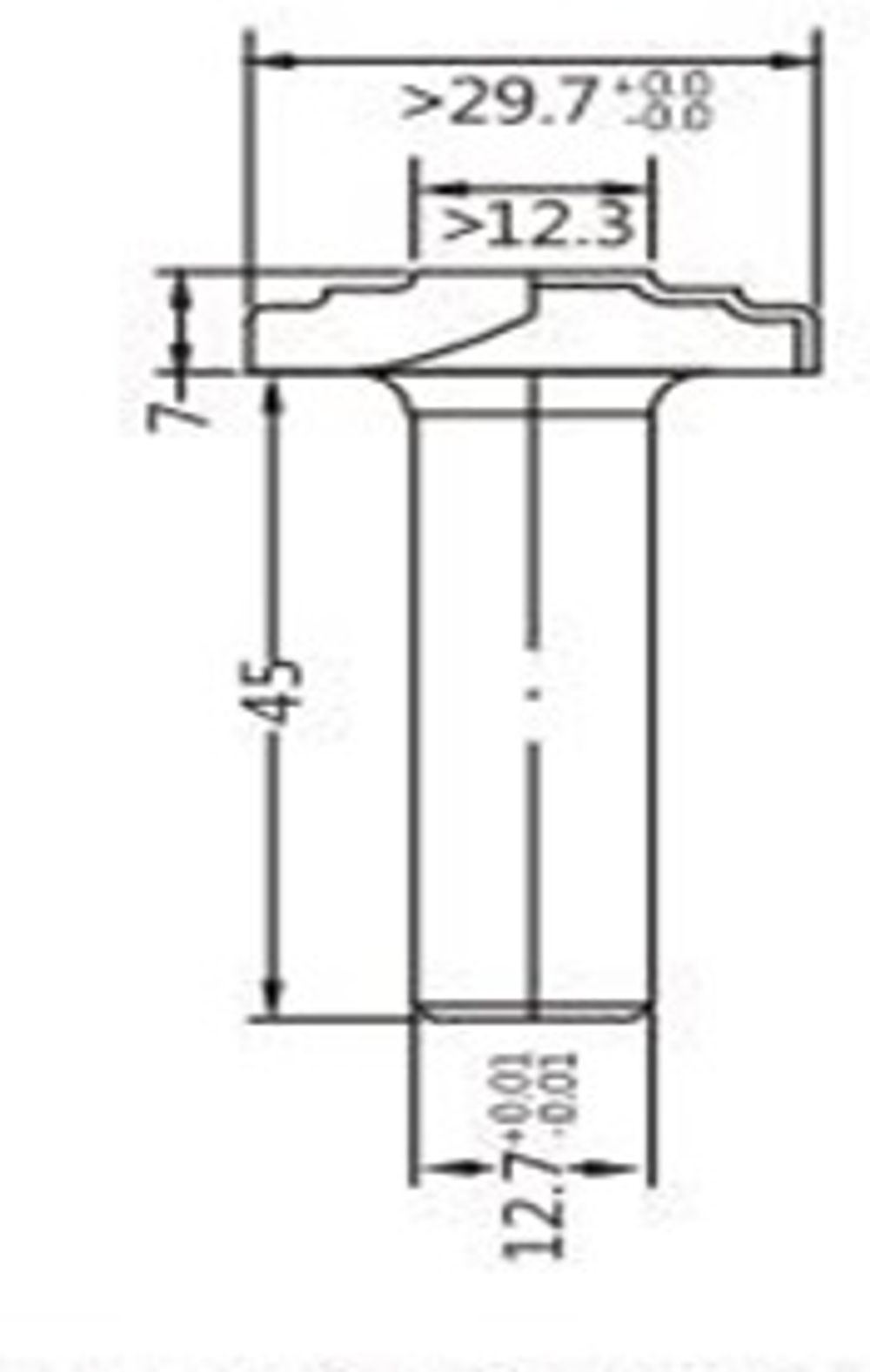 Фреза алмазная филёночная D.29,7x7x52 S.12 Z=2