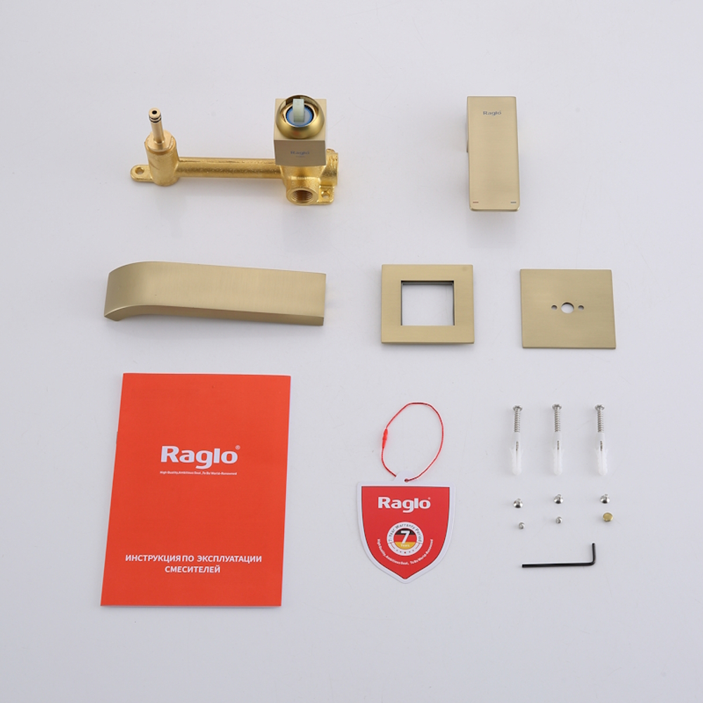 Смеситель для раковины встраиваемый Raglo R02.11.03, золотой сатин