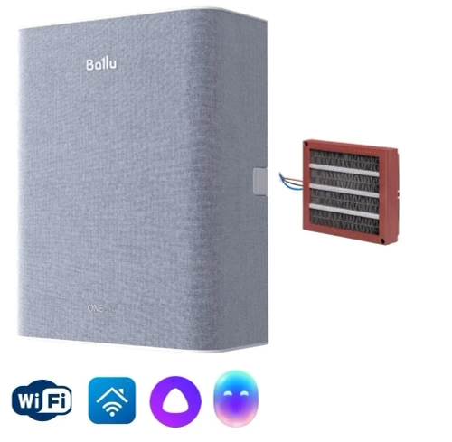 Очиститель воздуха приточный Ballu ONEAIR ASP-100 серый с нагревателем