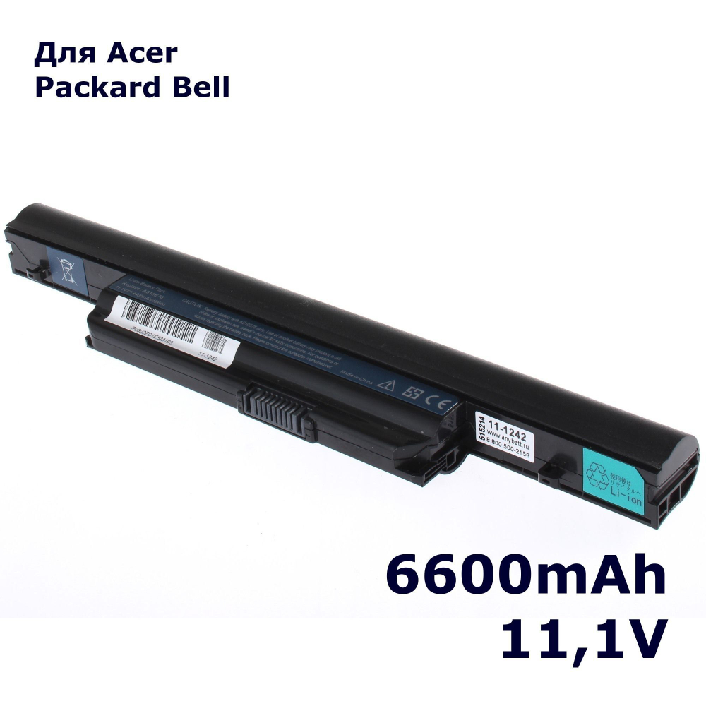 Аккумулятор AnyBatt 6600mAh, для AS10B31 AS10B3E AS10B7E AS10E7E AS10B5E AS10B41 AS10B73 AS10E76 AS10B61 AS10B6E AS10E36 AS10B51