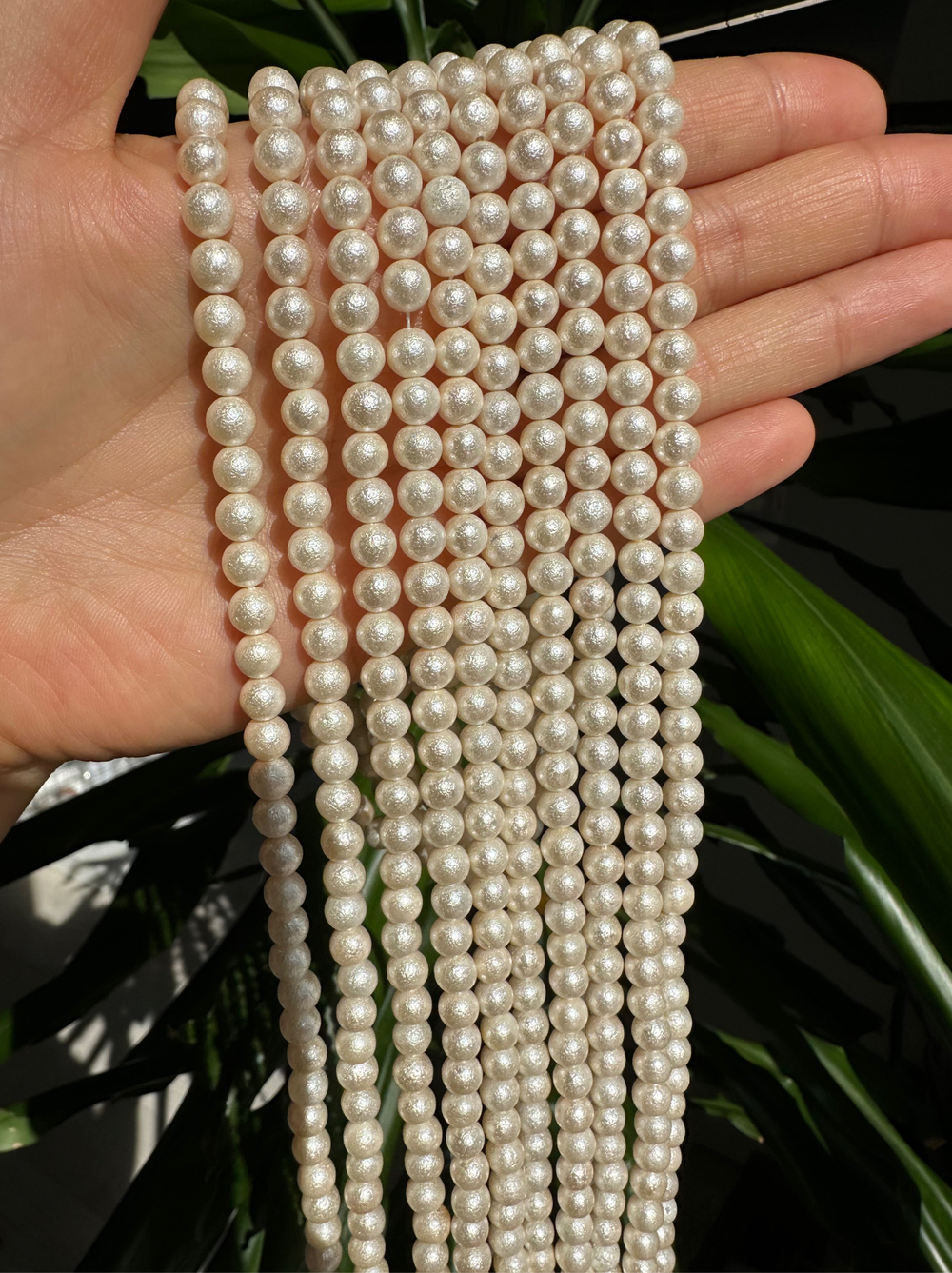 "Жемчуг круглый" 6мм, "Майорка. Имитация" (нить)