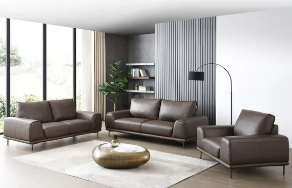 Кресло Nolan из натуральной коричневой кожи