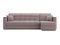 Диван угловой с оттоманкой Неаполь 1,8 - Velutto 22 коричневый/накладка венге