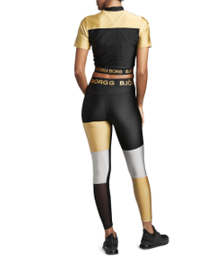 Женская футболка теннисная Björn Borg Cropped Tee Cylie W - black gold