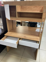 Компьютерный стол Селфи ПС-05 крафт/белый (шагрень)