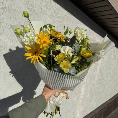 Букет «Жёлто-белая гармония»