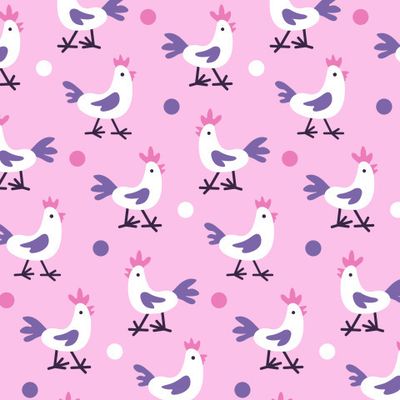 Buy pink easter fabric with roosters