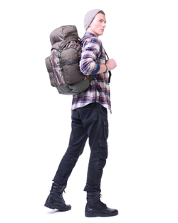 Рюкзак туристический Prival Кузьмич 55, камуфляж Лес + хаки