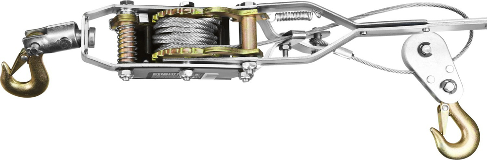 Лебедка ручная рычажная СИБИН, тросовая, 4т, 3м