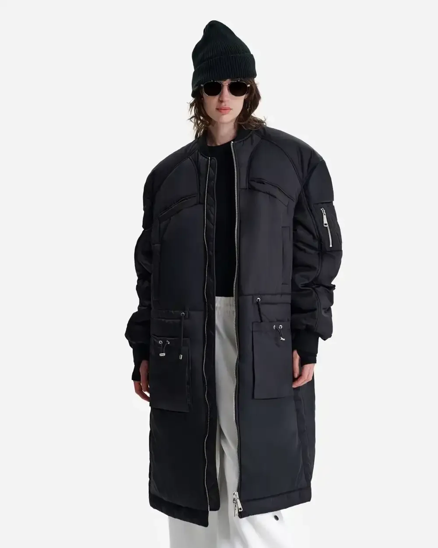 Утепленное пальто из нейлона