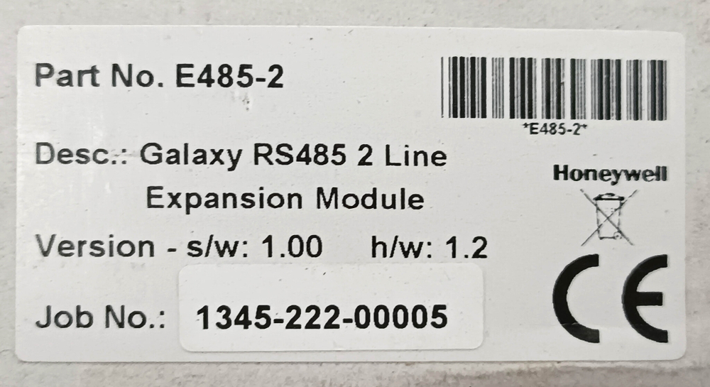 Модуль расширения Honeywell E485-2 Galaxy RS485 на 2 линии, Вер s/w: 1.00 h/w: 1.2