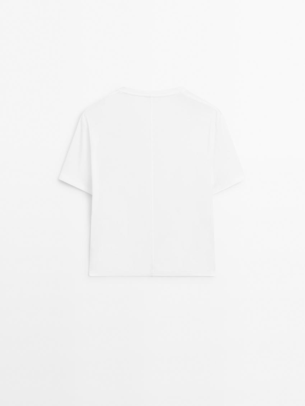 Massimo Dutti Футболка с декоративными швами сзади, белый